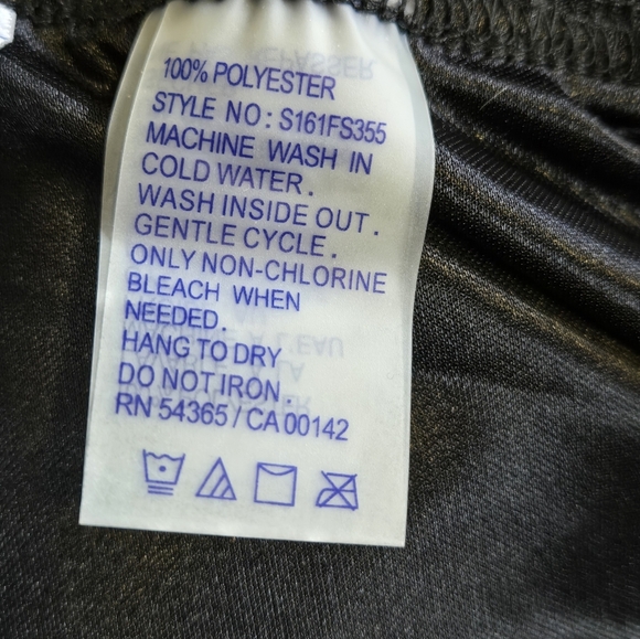 Peter Nygard Metallic Pleated Skirt Silver Black Midi Skirt Shiny Size S - Picture 7 of 7